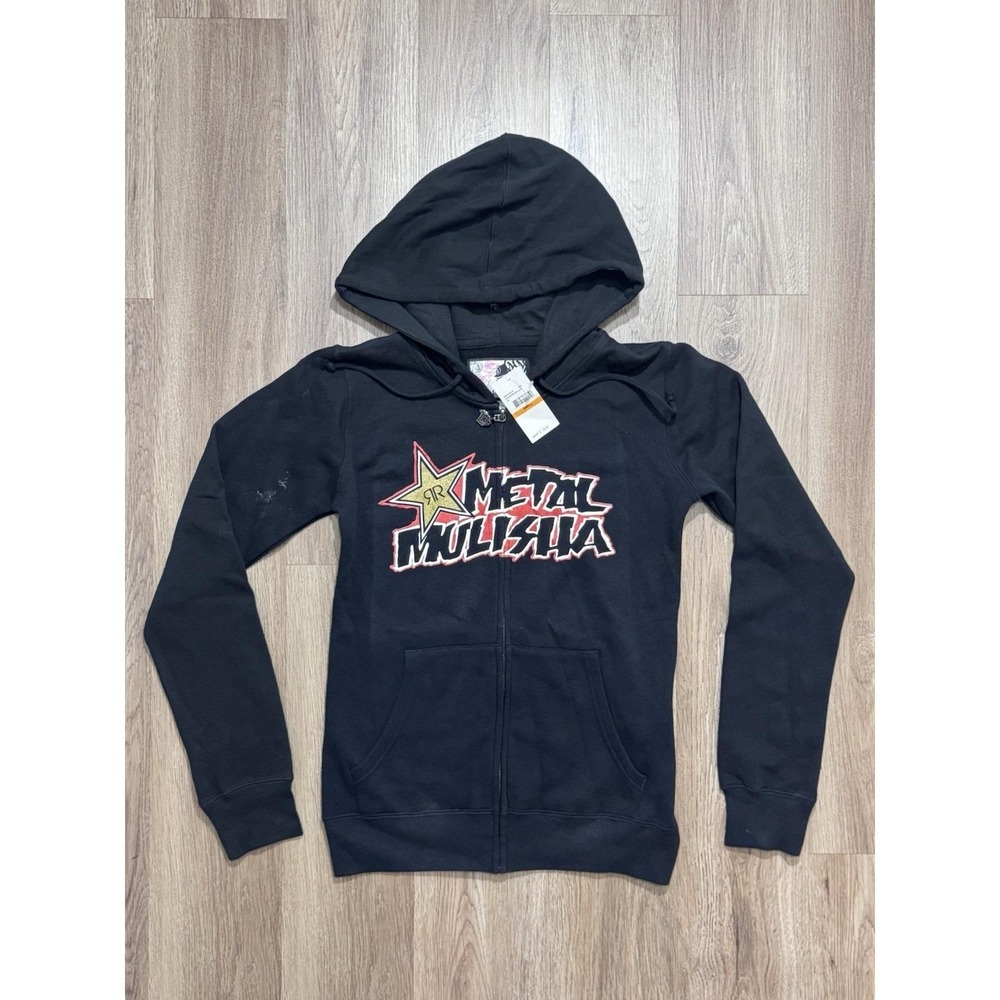 Y2K‎ Metal Mulisha Rockstar Energy Drink Zip Up Women Hoodie Size S